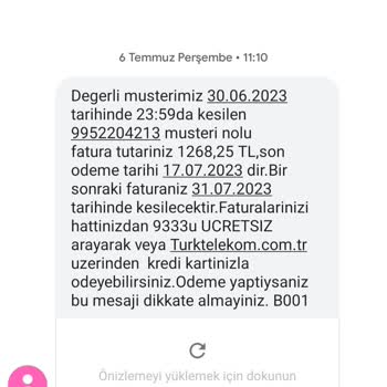 Türk Telekom Yüksek Fatura Ücreti