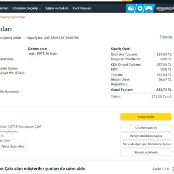 Amazon Sipariş İptali Ve Yeni Ürün 2 Kat Fiyat Farkı
