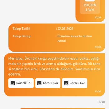 Trendyol Para İadesi Ya Da Yeni Ürün Gönderimi Mağdur Müşteri