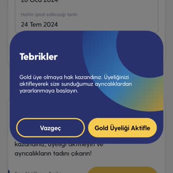 Turkcell Gold Üyelik Hediyemi Vermiyor!