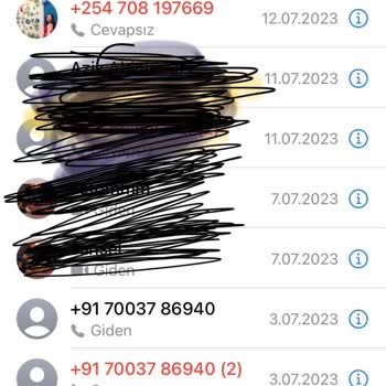 WhatsApp Üzerinden Sürekli Farklı Numaralardan Aranıyorum