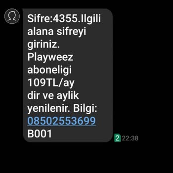 Playweez Üyelik Talebinin İptalini İstiyorum