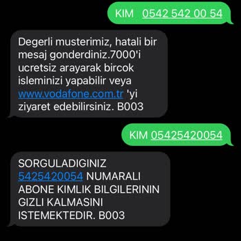 Vodafone'DAN Arıyorum Diyerek İnsanları Bu Numaradan Arıyorlar