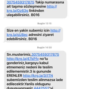 Aras Kargo'dan Yaşadığım Sorun