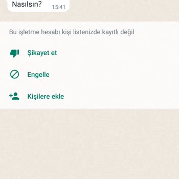 WhatsApp Yabancı Numaradan Mesaj
