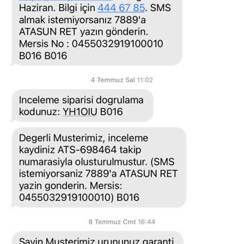 Atasun Optik Numaralı Gözlüğüm Neredeyse 1 Aydır Garantiden Gelmedi.