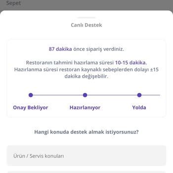 GetirYemek Teslimatının 98 Dakika Sürmesi