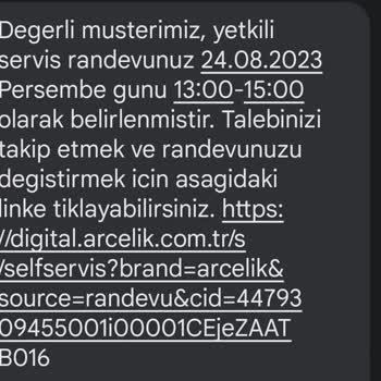 Arçelik Servis Ağı Tam Bir Hayal Kırıklığı
