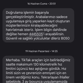 TikTak Kirala Geçici Uygulama Engeli