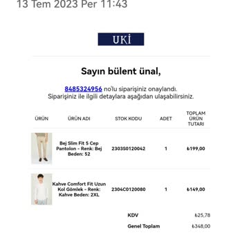 Uki Giyim Müşteri İlişkileri Kalitesizliği