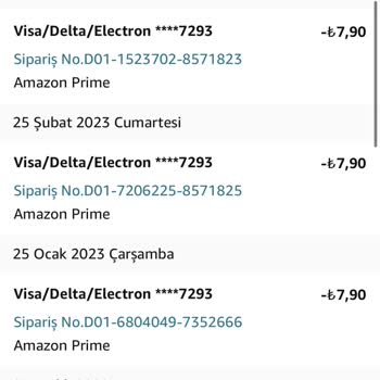 Amazon.com.tr Sürekli Kartımdan Para Çekiyor