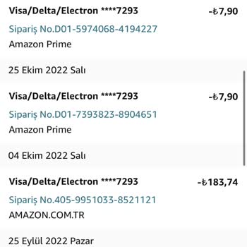 Amazon.com.tr Sürekli Kartımdan Para Çekiyor
