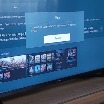 Samsung TV'de Uygulama Yükleme Hatası