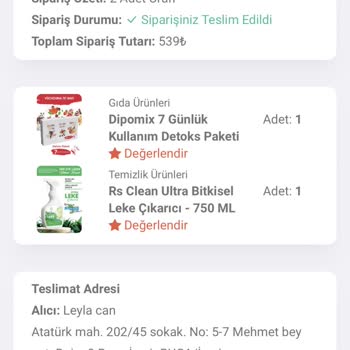 Rise And Shine Ürünümü Teslim Etmedi