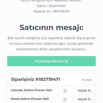Nisatelier, Sipariş Verilmesine Rağmen Gönderim Sağlanmaması