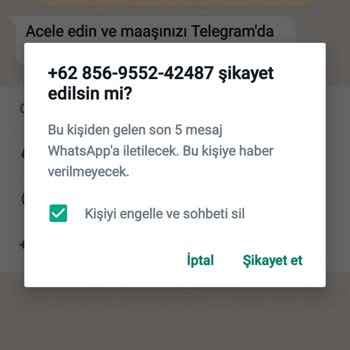 WhatsApp Güvenlik Şikayet Ve Tedbir