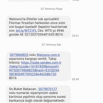 Watsons Sürpriz Kutu İptali