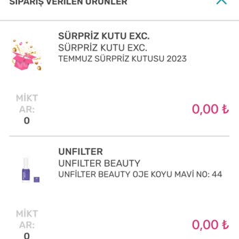 Watsons 3 Tane Temmuz Ayı Sürpriz Kutu Siparişimi İptal Ettiler