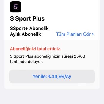GS-Zalgiris Maçı İçin S Sport Plus + Üyeliği Aktivasyon Sorunu