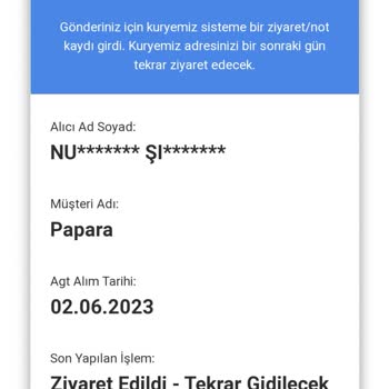 Papara Kartı Hala Gönderilmedi