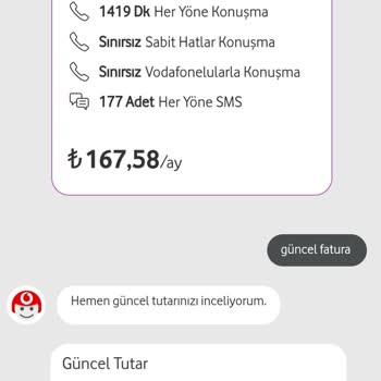 Vodafone Fatura Yüksekliği Sürekli İnternet Alınması