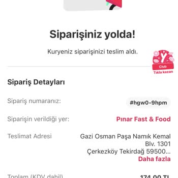 Yemeksepeti Yemeğimin Ortada Olmaması