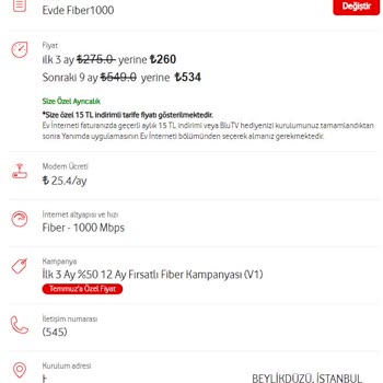 Vodafone Net Vodafone Alt Yapım Müsait Olmasına Rağmen Bir Üst Tarifeye Geçirmiyor