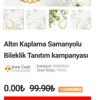 Voire Gold Adlı Marka Hediye Bileklik Tanıtımı İle Bilgilerimi Aldı