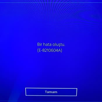 PlayStation Plus Bir Hata Oluştu (E-8210604A)