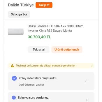 Daikin Türkiye Ve Hepsiburada Tarafından Mağdur Edildim