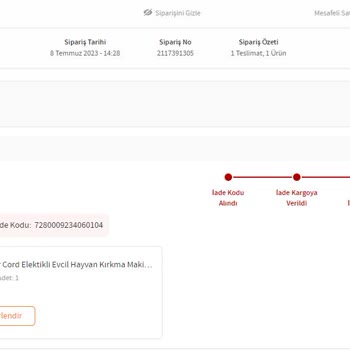 Trendyol Hatalı Tıraş Makinesi