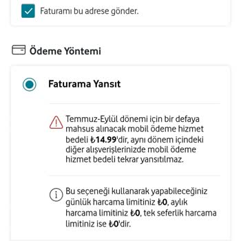 Vodafone Her Şey Yanımda Limitimiz Olmasına Rağmen Limit Gözükmüyor.