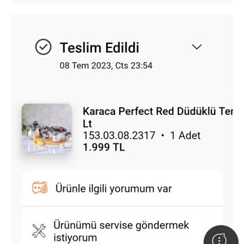 Karaca Züccaciye Satın Aldığım Ürün Gelmedi Para İadem De Yapılmadı