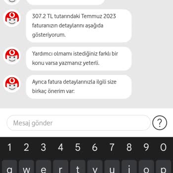 Vodafone Paket Aşımı Ücreti