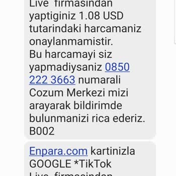 QNB Finansbank Enpara Kart Ve Kredi Kartından İzinsiz Alışveriş Yapılması