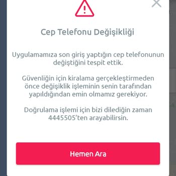 TikTak Kirala Sorun Cep Telefon Değişikliği Hızlı Çözülsün