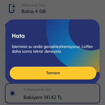 Turkcell Bakiyem Olmasına Rağmen Paket Yapmıyor