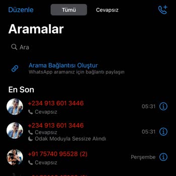 WhatsApp'tan Gelen Yabancı Numara Çağrısı