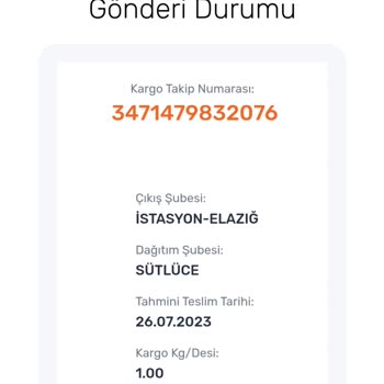 Aras Kargo Kargomun Yanlış Olarak Sütlüce Teslim Edilmesi