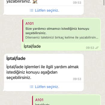 A101 İade Ve Kullanılmış Ürün Gönderimi