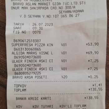 Bravo Süpermarket (Adana) Fazla Fiyat Suistimali