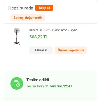 Kumtel Ktf-280 Vantilatörümün Ayağı Kırıldı.