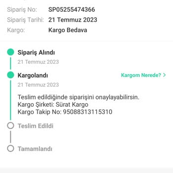 Sürat Kargo Teslim Edilmeyen Kargolarım!