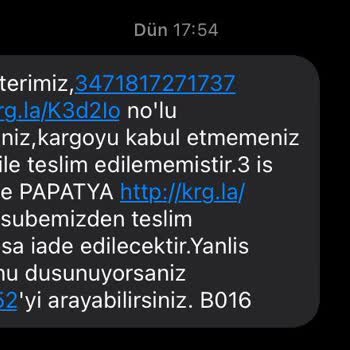 Aras Kargo Papatya Şubesi Alıcı Kabul Etmiyor Diyor Ama Eve Gelmediler