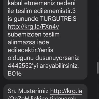 Aras Kargo Turgutreis Şube Kargoyu Teslim Edemiyor