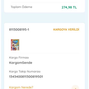 E-BEBEK.com.tr Kargom Sende