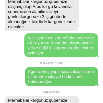 Aras Kargo Görev İhmal Edilmektedir.