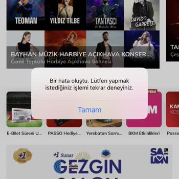 Passolig Passo Uygulaması Giriş Hatası