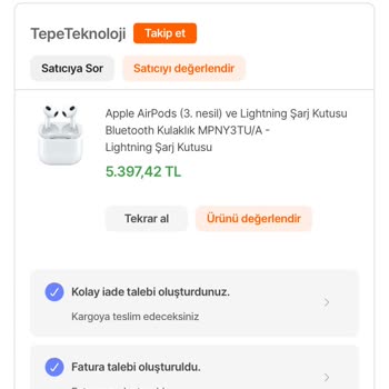 Hepsiburada Kulaklık İade Edememe Sorunu