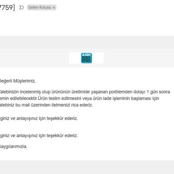 A101 Teslim Edilmeyen Koltuk!